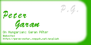peter garan business card